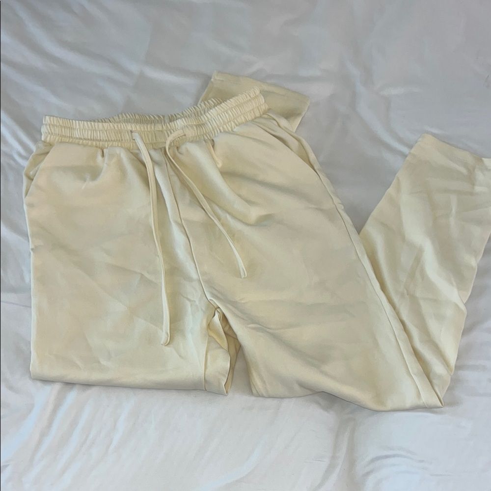 PrettyLittleThing Beige Jogger Pants